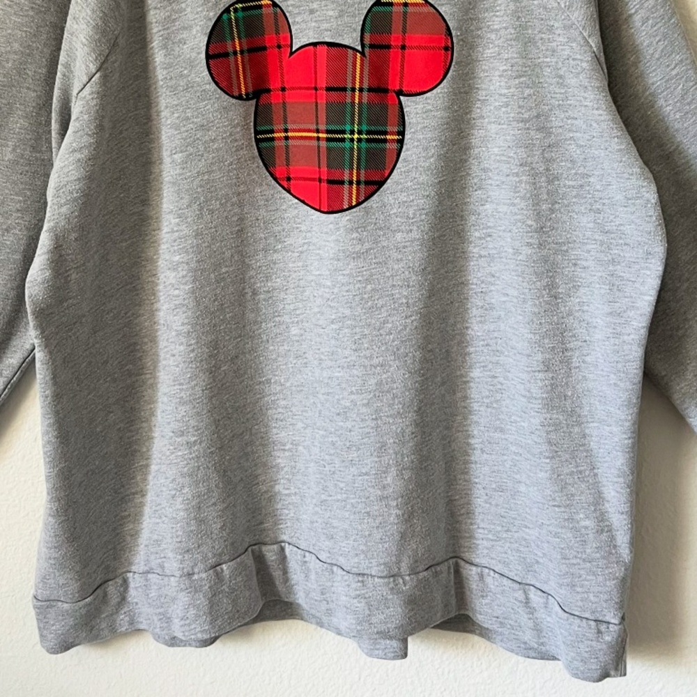 Disney Mickey Mouse Plaid Sweatshirt - image 3